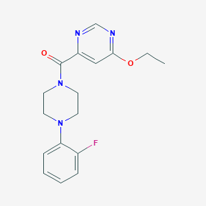 molecular formula C17H19FN4O2 B2792835 (6-Ethoxypyrimidin-4-yl)(4-(2-fluorophenyl)piperazin-1-yl)methanone CAS No. 2034634-08-5