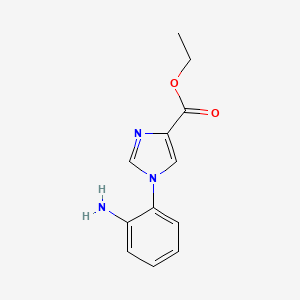 molecular formula C12H13N3O2 B2792838 Ethyl 1-(2-aminophenyl)imidazole-4-carboxylate CAS No. 2222511-74-0