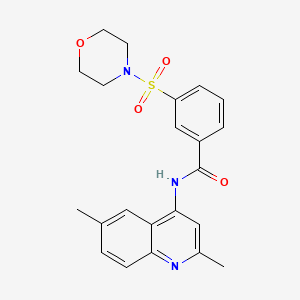 N-(2,6-dimethylquinolin-4-yl)-3-(morpholin-4-ylsulfonyl)benzamide