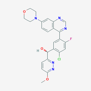 molecular formula C24H21ClFN5O3 B2792848 (R)-Nedisertib 