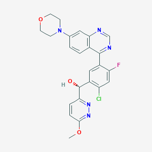 molecular formula C24H21ClFN5O3 B2792848 (R)-Nedisertib CAS No. 1637542-32-5