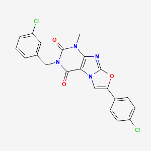 3-(3-chlorobenzyl)-7-(4-chlorophenyl)-1-methyloxazolo[2,3-f]purine-2,4(1H,3H)-dione