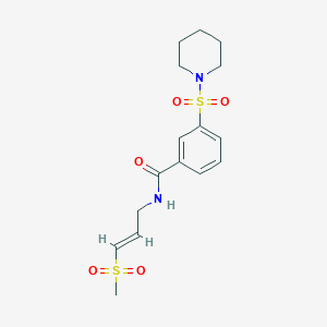 (E)-N-(3-(methylsulfonyl)allyl)-3-(piperidin-1-ylsulfonyl)benzamide