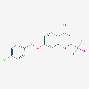 7-[(4-chlorophenyl)methoxy]-2-(trifluoromethyl)-4H-chromen-4-one