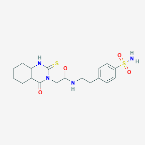 2-(4-oxo-2-sulfanylidene-1,2,3,4-tetrahydroquinazolin-3-yl)-N-[2-(4-sulfamoylphenyl)ethyl]acetamide