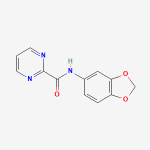 molecular formula C12H9N3O3 B2792878 N-(2H-1,3-benzodioxol-5-yl)pyrimidine-2-carboxamide CAS No. 1286727-34-1