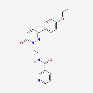 molecular formula C20H20N4O3 B2792880 N-(2-(3-(4-ethoxyphenyl)-6-oxopyridazin-1(6H)-yl)ethyl)nicotinamide CAS No. 921853-38-5