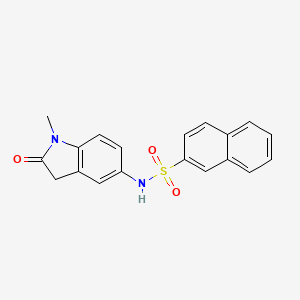 molecular formula C19H16N2O3S B2792910 N-(1-methyl-2-oxoindolin-5-yl)naphthalene-2-sulfonamide CAS No. 921787-43-1