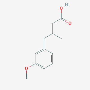 molecular formula C12H16O3 B2792945 4-(3-Methoxyphenyl)-3-methylbutanoic acid CAS No. 54961-40-9
