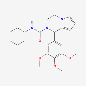 molecular formula C23H31N3O4 B2792950 N-cyclohexyl-1-(3,4,5-trimethoxyphenyl)-1H,2H,3H,4H-pyrrolo[1,2-a]pyrazine-2-carboxamide CAS No. 899942-62-2