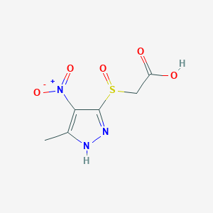 molecular formula C6H7N3O5S B2792986 (5-Methyl-4-nitro-2H-pyrazole-3-sulfinyl)-acetic acid CAS No. 1030388-56-7