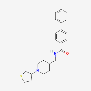 N-((1-(tetrahydrothiophen-3-yl)piperidin-4-yl)methyl)-[1,1'-biphenyl]-4-carboxamide