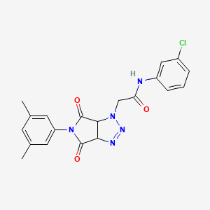 N-(3-chlorophenyl)-2-[5-(3,5-dimethylphenyl)-4,6-dioxo-4,5,6,6a-tetrahydropyrrolo[3,4-d][1,2,3]triazol-1(3aH)-yl]acetamide