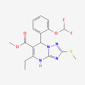 Methyl 7-(2-(difluoromethoxy)phenyl)-5-ethyl-2-(methylthio)-4,7-dihydro-[1,2,4]triazolo[1,5-a]pyrimidine-6-carboxylate