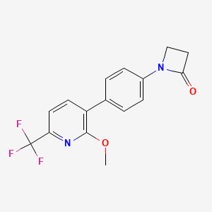1-{4-[2-Methoxy-6-(trifluoromethyl)pyridin-3-yl]phenyl}azetidin-2-one