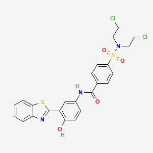molecular formula C24H21Cl2N3O4S2 B2793034 N-[3-(1,3-BENZOTHIAZOL-2-YL)-4-HYDROXYPHENYL]-4-[BIS(2-CHLOROETHYL)SULFAMOYL]BENZAMIDE CAS No. 324541-18-6