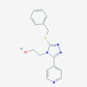 molecular formula C16H16N4OS B279305 2-[3-(benzylsulfanyl)-5-(4-pyridinyl)-4H-1,2,4-triazol-4-yl]ethanol 