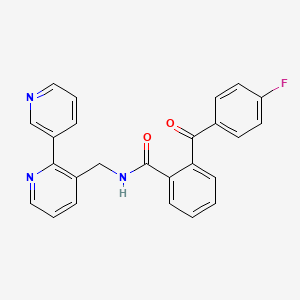 molecular formula C25H18FN3O2 B2793081 N-({[2,3'-bipyridine]-3-yl}methyl)-2-(4-fluorobenzoyl)benzamide CAS No. 1903678-98-7
