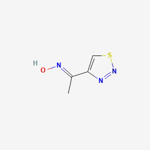 molecular formula C4H5N3OS B2793087 N-[1-(1,2,3-Thiadiazol-4-yl)ethylidene]hydroxylamine CAS No. 1937266-24-4