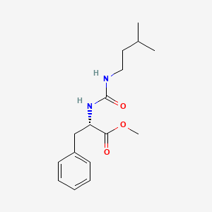 molecular formula C16H24N2O3 B2793100 METHYL (2S)-2-{[(3-METHYLBUTYL)CARBAMOYL]AMINO}-3-PHENYLPROPANOATE CAS No. 1173662-88-8