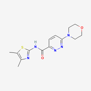 molecular formula C14H17N5O2S B2793139 N-(4,5-dimethylthiazol-2-yl)-6-morpholinopyridazine-3-carboxamide CAS No. 1396873-16-7