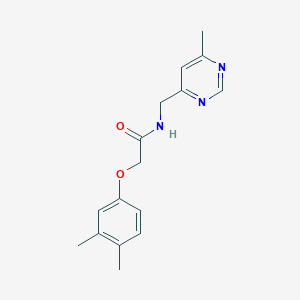 molecular formula C16H19N3O2 B2793191 2-(3,4-dimethylphenoxy)-N-[(6-methylpyrimidin-4-yl)methyl]acetamide CAS No. 2189498-23-3