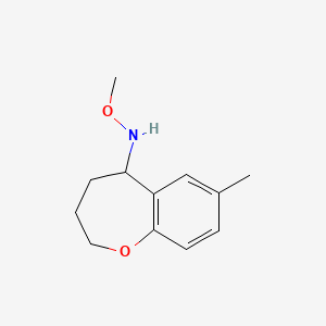 molecular formula C12H17NO2 B2793197 N-methoxy-7-methyl-2,3,4,5-tetrahydro-1-benzoxepin-5-amine CAS No. 1410792-98-1