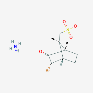 molecular formula C₁₀H₁₈BrNO₄S B027932 [(1R)-(endo,anti)]-(+)-3-Bromocamphor-8-sulfonic acid ammonium salt CAS No. 14575-84-9