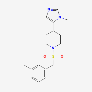 4-(3-Methylimidazol-4-yl)-1-[(3-methylphenyl)methylsulfonyl]piperidine