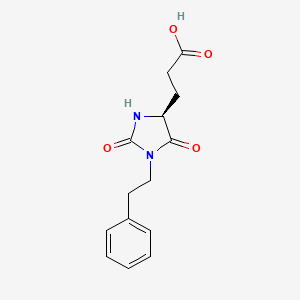 3-[(4S)-2,5-dioxo-1-(2-phenylethyl)imidazolidin-4-yl]propanoic acid