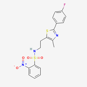 N-(2-(2-(4-fluorophenyl)-4-methylthiazol-5-yl)ethyl)-2-nitrobenzenesulfonamide