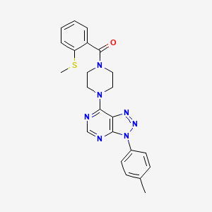 (2-(methylthio)phenyl)(4-(3-(p-tolyl)-3H-[1,2,3]triazolo[4,5-d]pyrimidin-7-yl)piperazin-1-yl)methanone