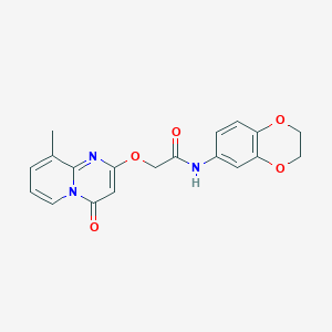 molecular formula C19H17N3O5 B2793238 N-(2,3-dihydro-1,4-benzodioxin-6-yl)-2-({9-methyl-4-oxo-4H-pyrido[1,2-a]pyrimidin-2-yl}oxy)acetamide CAS No. 1203217-53-1