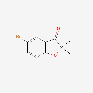 molecular formula C10H9BrO2 B2793250 5-Bromo-2,2-dimethyl-2,3-dihydro-1-benzofuran-3-one CAS No. 127049-22-3