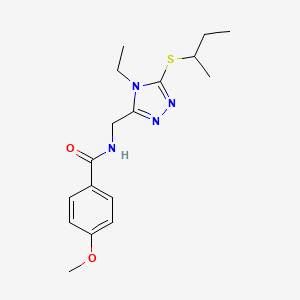 molecular formula C17H24N4O2S B2793251 N-[(5-butan-2-ylsulfanyl-4-ethyl-1,2,4-triazol-3-yl)methyl]-4-methoxybenzamide CAS No. 476449-08-8