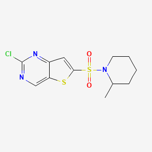 1-({2-Chlorothieno[3,2-d]pyrimidin-6-yl}sulfonyl)-2-methylpiperidine