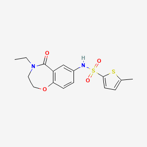 N-(4-ethyl-5-oxo-2,3,4,5-tetrahydrobenzo[f][1,4]oxazepin-7-yl)-5-methylthiophene-2-sulfonamide