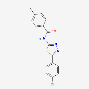 N-[5-(4-chlorophenyl)-1,3,4-thiadiazol-2-yl]-4-methylbenzamide