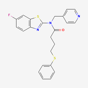 N-(6-fluorobenzo[d]thiazol-2-yl)-4-(phenylthio)-N-(pyridin-4-ylmethyl)butanamide