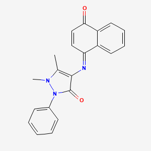 (E)-1,5-dimethyl-4-((4-oxonaphthalen-1(4H)-ylidene)amino)-2-phenyl-1H-pyrazol-3(2H)-one