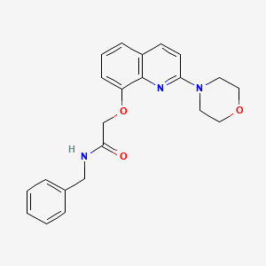 molecular formula C22H23N3O3 B2793402 N-benzyl-2-((2-morpholinoquinolin-8-yl)oxy)acetamide CAS No. 941909-53-1