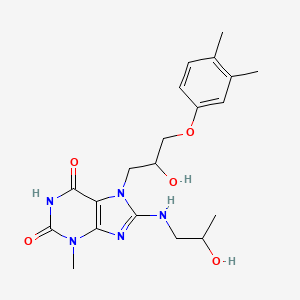 7-(3-(3,4-dimethylphenoxy)-2-hydroxypropyl)-8-((2-hydroxypropyl)amino)-3-methyl-1H-purine-2,6(3H,7H)-dione