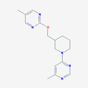 4-Methyl-6-[3-[(5-methylpyrimidin-2-yl)oxymethyl]piperidin-1-yl]pyrimidine