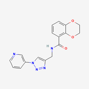 N-((1-(pyridin-3-yl)-1H-1,2,3-triazol-4-yl)methyl)-2,3-dihydrobenzo[b][1,4]dioxine-5-carboxamide