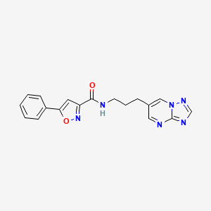 N-(3-([1,2,4]triazolo[1,5-a]pyrimidin-6-yl)propyl)-5-phenylisoxazole-3-carboxamide