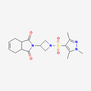 2-(1-((1,3,5-trimethyl-1H-pyrazol-4-yl)sulfonyl)azetidin-3-yl)-3a,4,7,7a-tetrahydro-1H-isoindole-1,3(2H)-dione