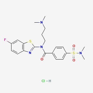N-(3-(dimethylamino)propyl)-4-(N,N-dimethylsulfamoyl)-N-(6-fluorobenzo[d]thiazol-2-yl)benzamide hydrochloride