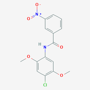 molecular formula C15H13ClN2O5 B2793443 N-(4-chloro-2,5-dimethoxyphenyl)-3-nitrobenzamide CAS No. 333396-23-9