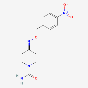 molecular formula C13H16N4O4 B2793457 4-{[(4-nitrobenzyl)oxy]imino}tetrahydro-1(2H)-pyridinecarboxamide CAS No. 338761-80-1