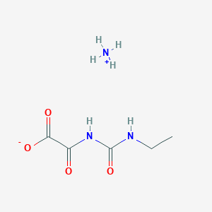 molecular formula C5H11N3O4 B027935 Acetic acid, (((ethylamino)carbonyl)amino)oxo-, monoammonium salt CAS No. 105918-81-8